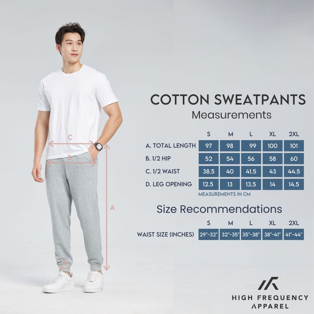 hfa men's cotton tapered fit ultra soft sweat pants