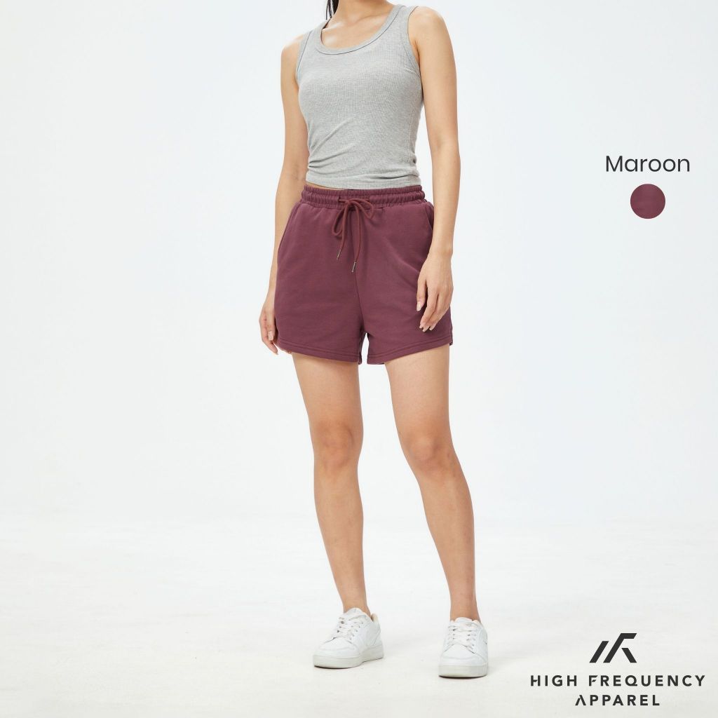 hfa women's high-waisted cotton sweat shorts