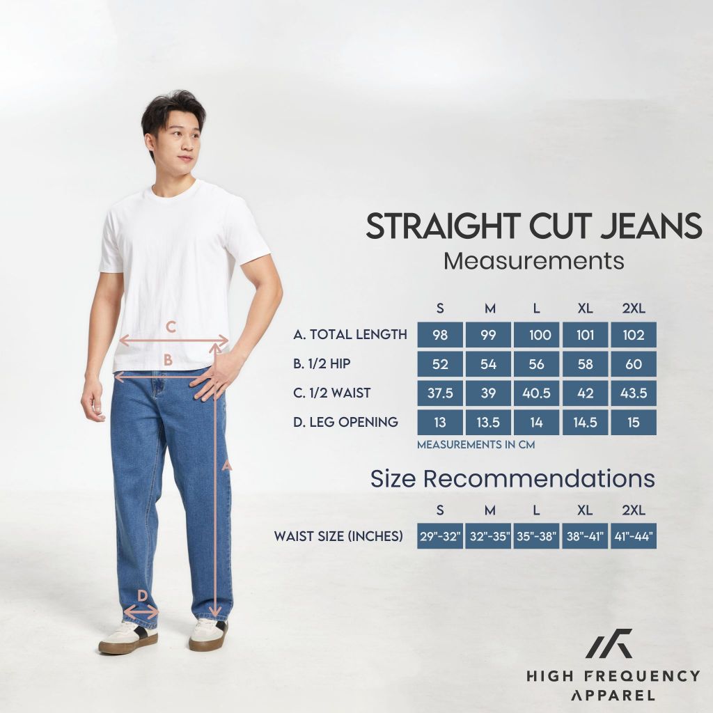 hfa men's straight cut denim jeans