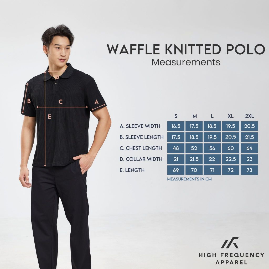 hfa men's waffle knitted polo t-shirt