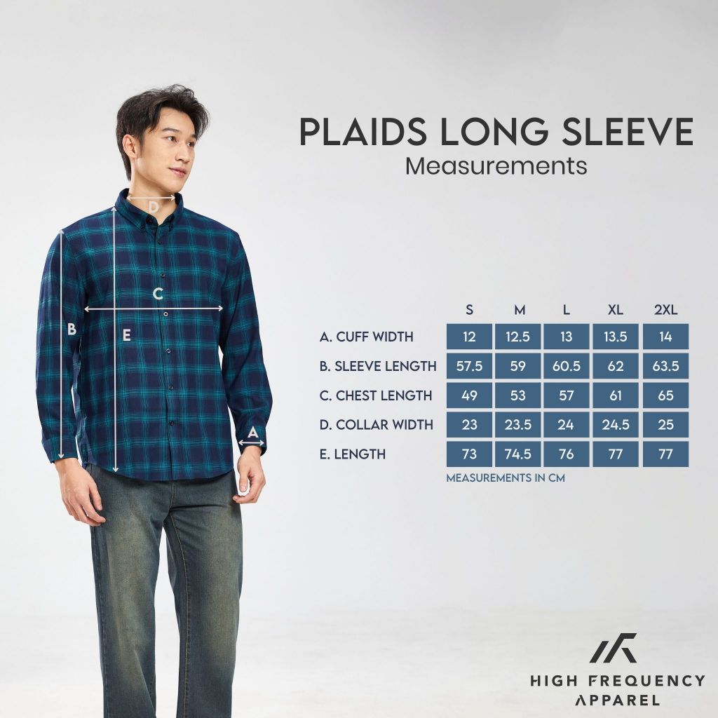 hfa unisex plaids long sleeve relax fitted shirt