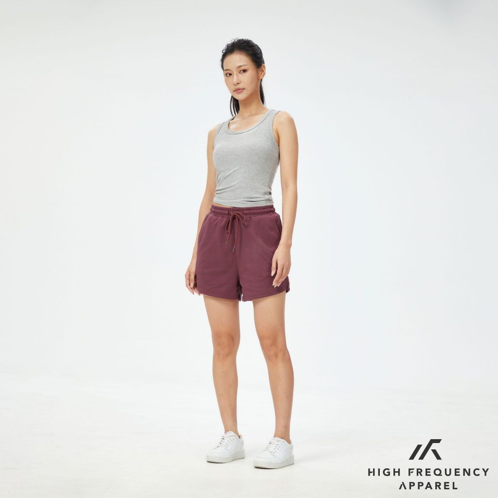 hfa women's high-waisted cotton sweat shorts