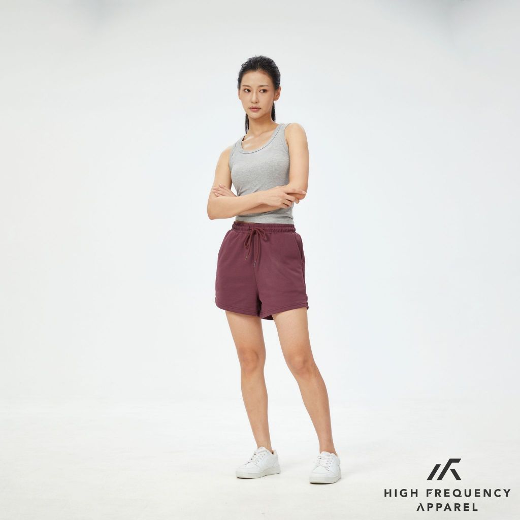 hfa women's high-waisted cotton sweat shorts