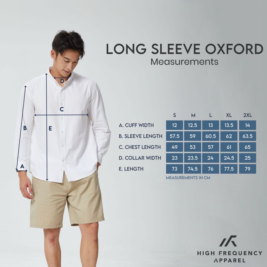 hfa men's oxford long sleeve relax fitted shirt - 100% premium cotton