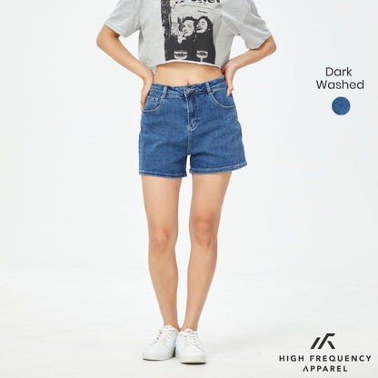 HFA Women's Mid-Waisted Stretch Denim Shorts