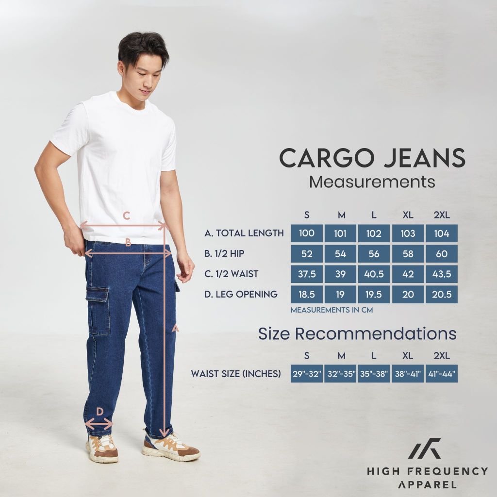 hfa men's cargo denim jeans