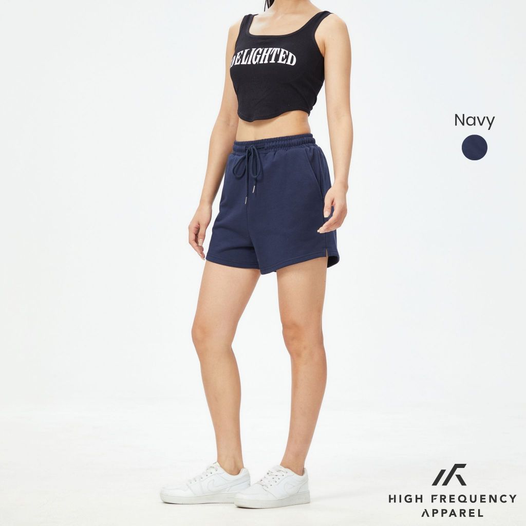 hfa women's high-waisted cotton sweat shorts