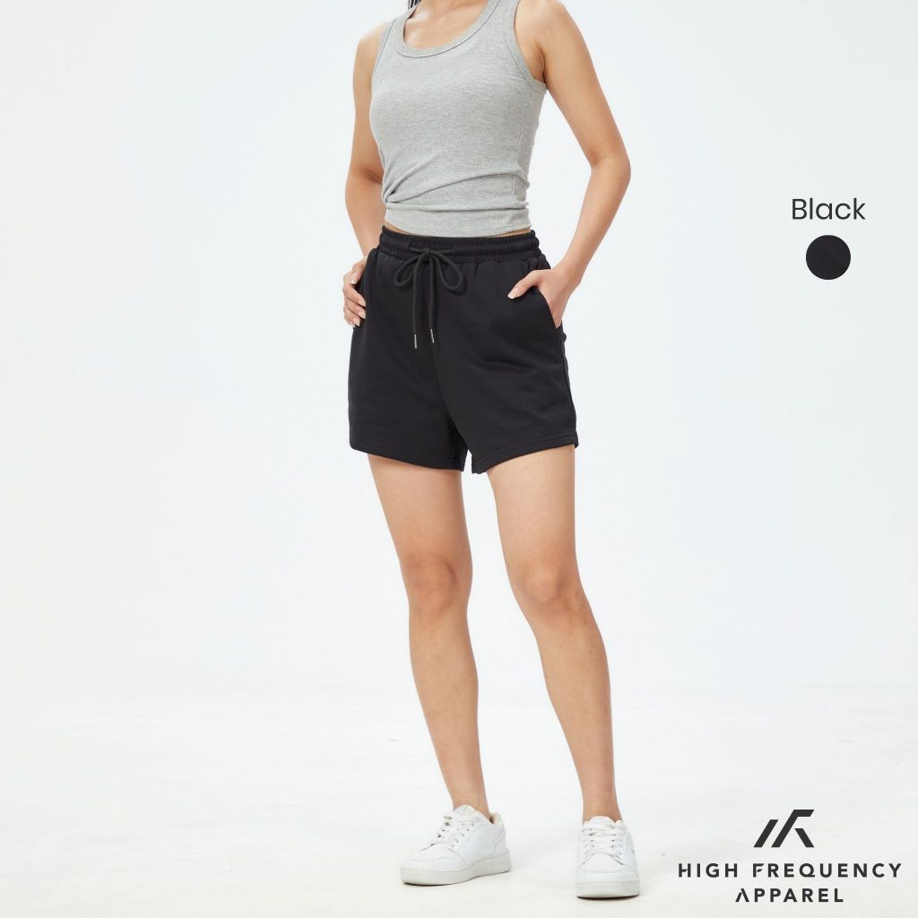 hfa women's high-waisted cotton sweat shorts