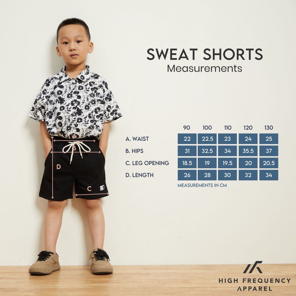 hfa kids cotton sweat shorts