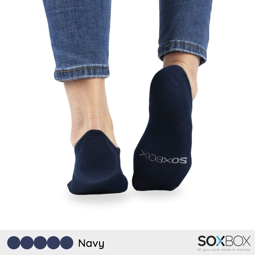 [5 pairs] soxbox unisex no show cotton socks