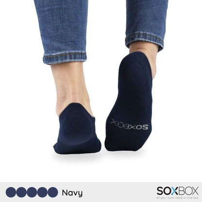 [5 Pairs] SoxBox Unisex No Show Cotton Socks