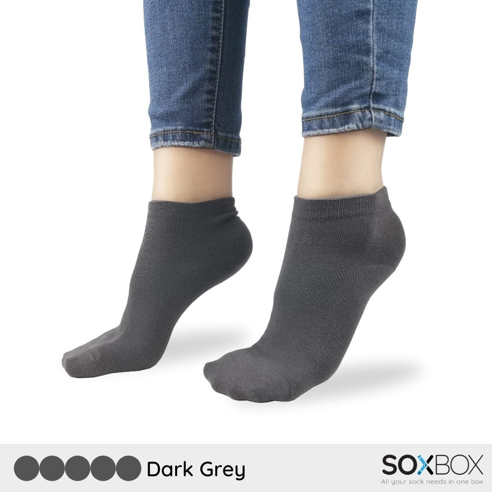 [5 pairs] soxbox unisex mid ankle cotton socks