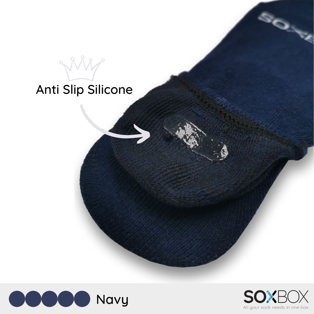 [5 pairs] soxbox unisex no show cotton socks