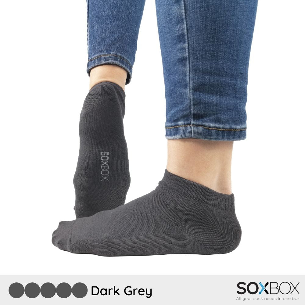 [5 pairs] soxbox unisex mid ankle cotton socks