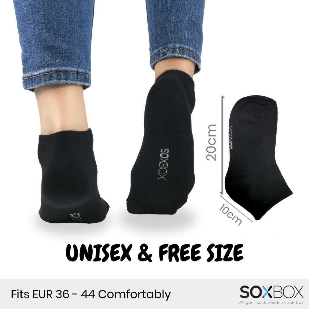 [5 pairs] soxbox unisex mid ankle cotton socks