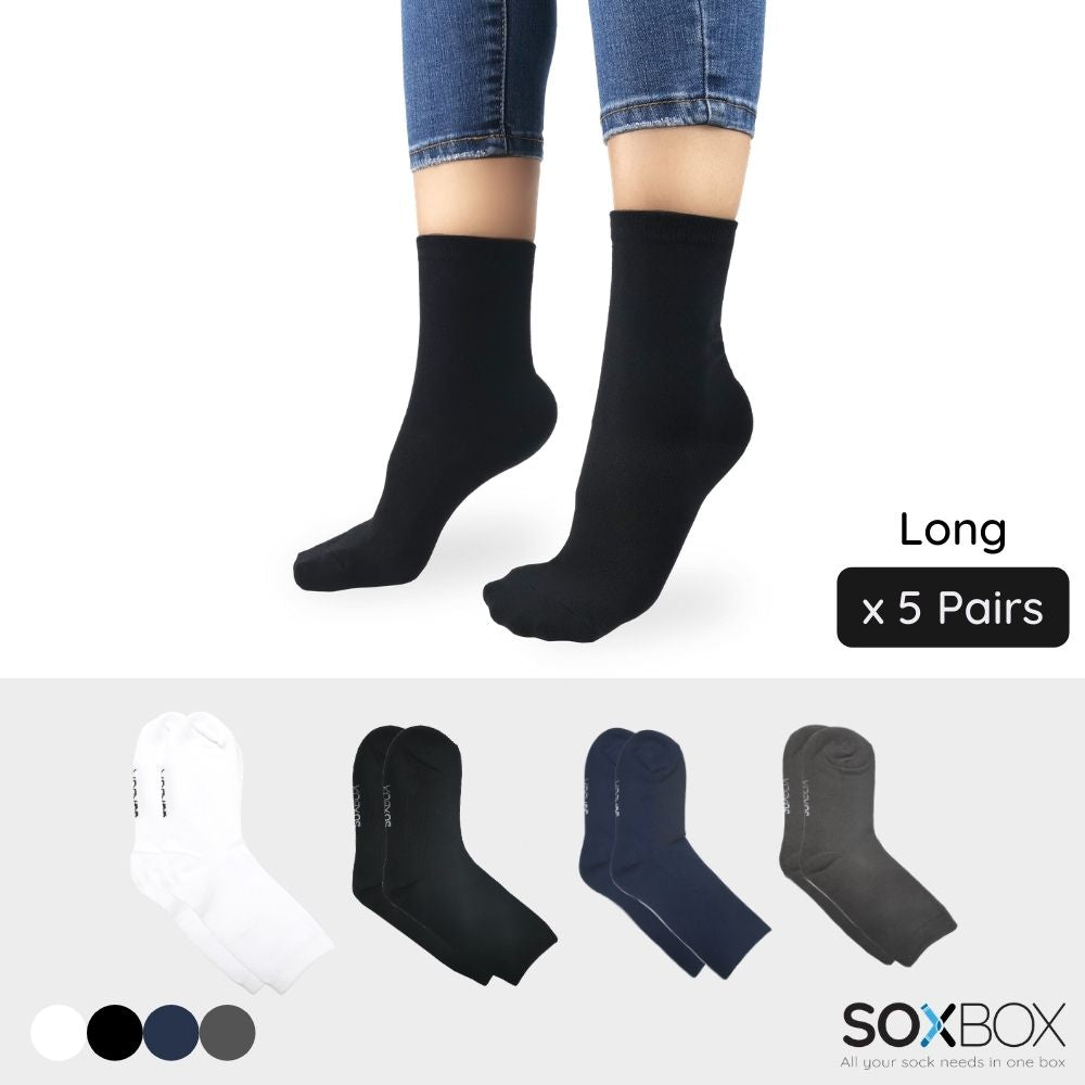 [5 pairs] soxbox unisex long cotton socks