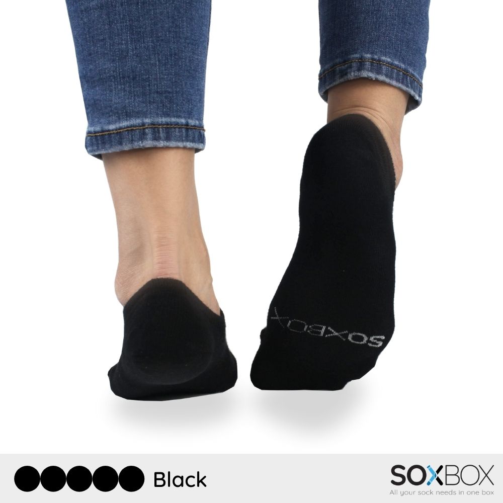 [5 pairs] soxbox unisex no show cotton socks