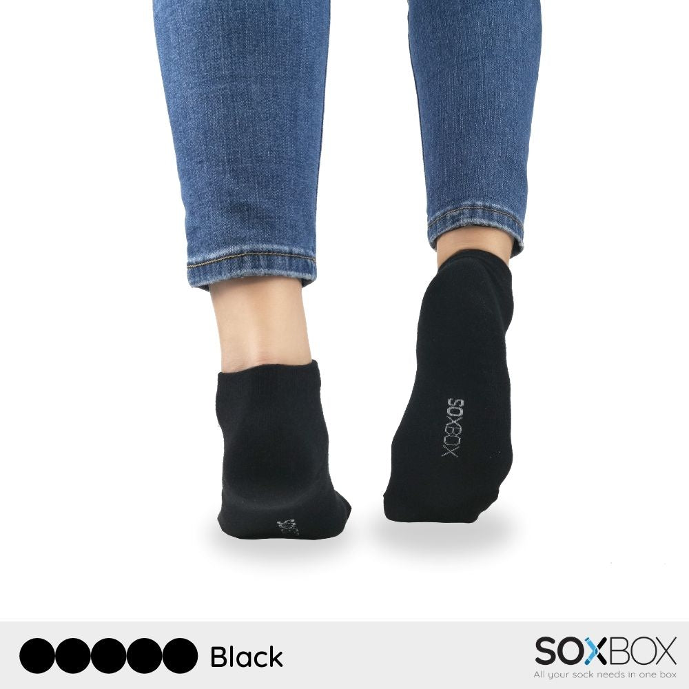 [5 pairs] soxbox unisex mid ankle cotton socks