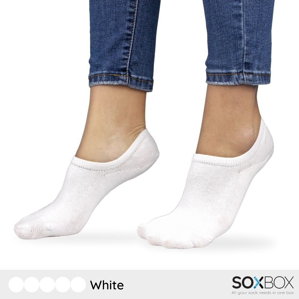 [5 pairs] soxbox unisex no show cotton socks