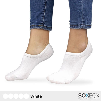 [5 Pairs] SoxBox Unisex No Show Cotton Socks