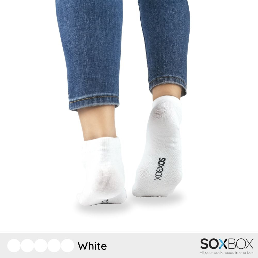 [5 pairs] soxbox unisex mid ankle cotton socks