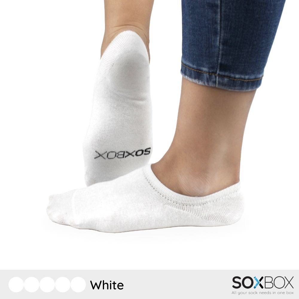 [5 pairs] soxbox unisex no show cotton socks