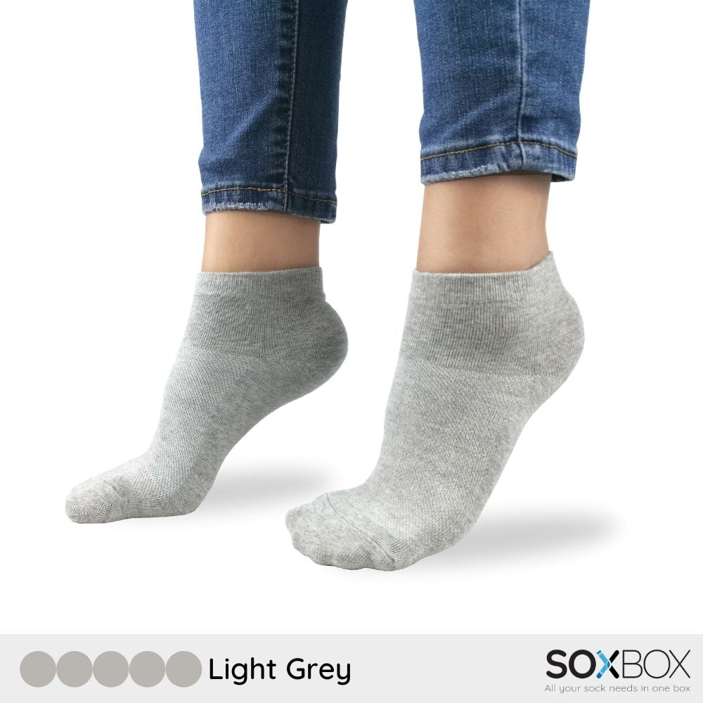 [5 pairs] soxbox unisex mid ankle cotton socks