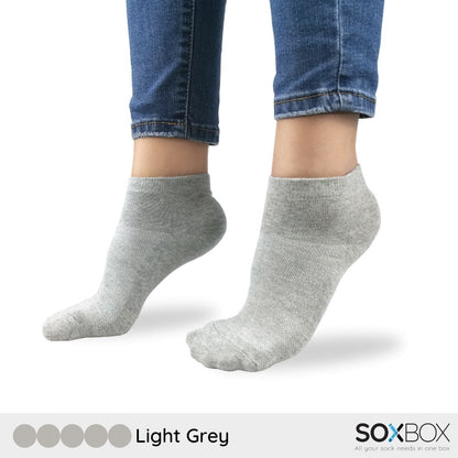 [5 Pairs] SoxBox Unisex Mid Ankle Cotton Socks