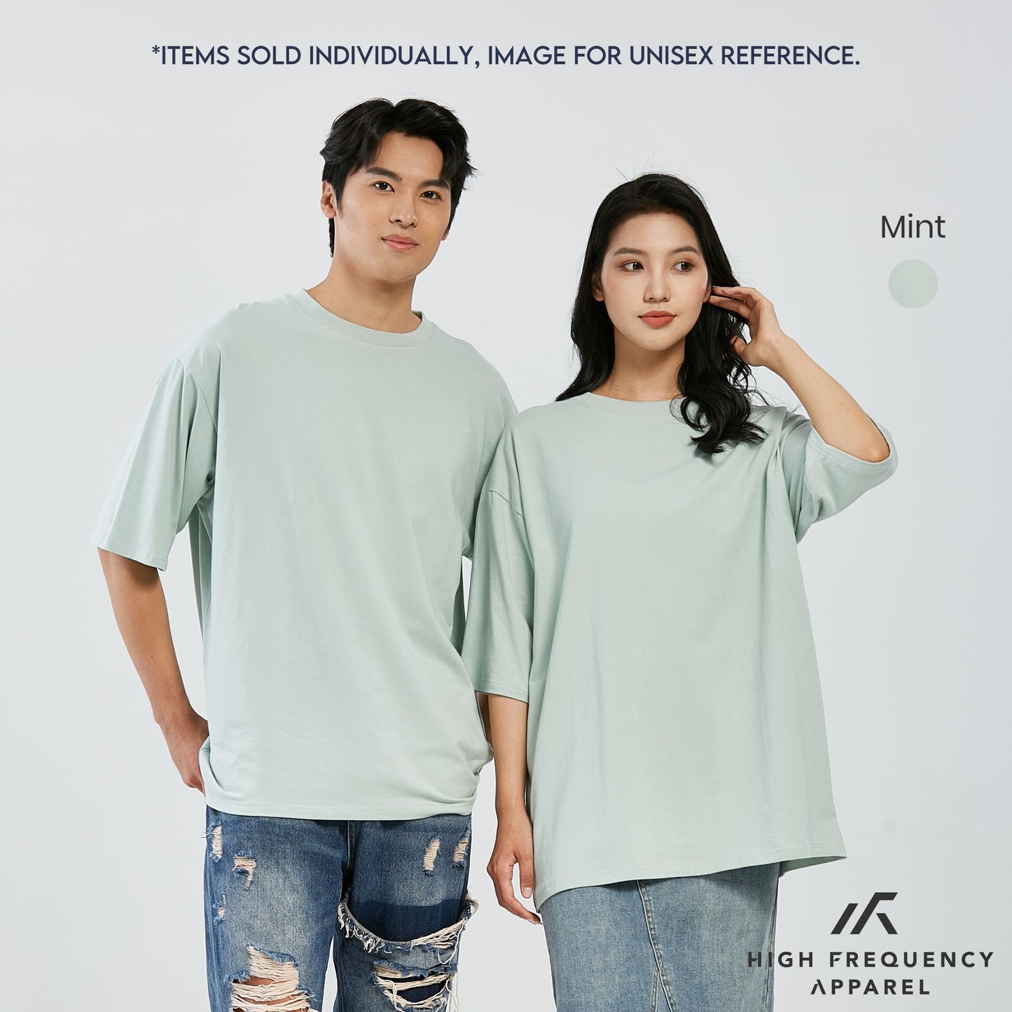 hfa unisex oversized stretch cotton crew neck t-shirt